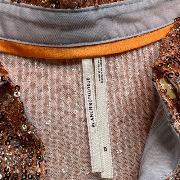 Anthropologie Ombré Sequin Button Down Shirt - Picture 11 of 11